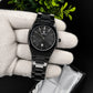 Luxury Black Stainless Steel Watch – Minimalist Dial with Date Display