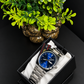 FITRON Men’s Luxury Blue Dial Stainless Steel Watch