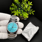 FITPON Turquoise Blue Dial Stainless Steel Men’s  Watch